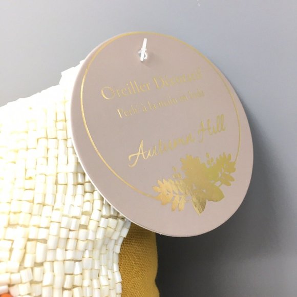 Autumn Hill Beaded Orange Pumpkin Sunflowers Accent Pillow Fall Autumn Decor - Picture 6 of 9